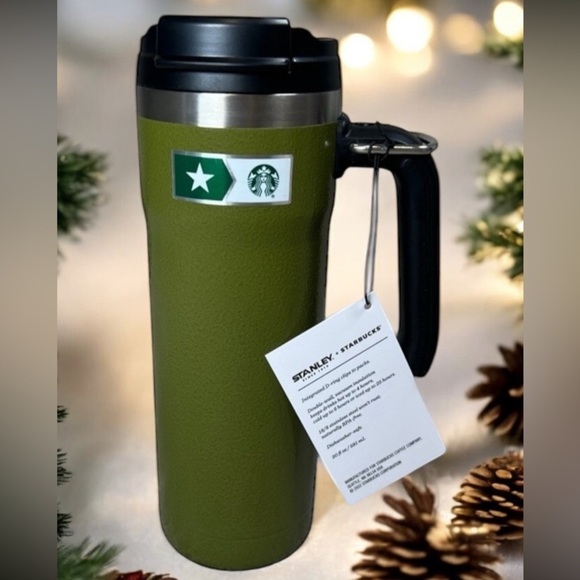 STARBUCKS STANLEY Military Commitment Army Green 20oz Hot Cold Tumbler Cup NWT - Picture 1 of 5